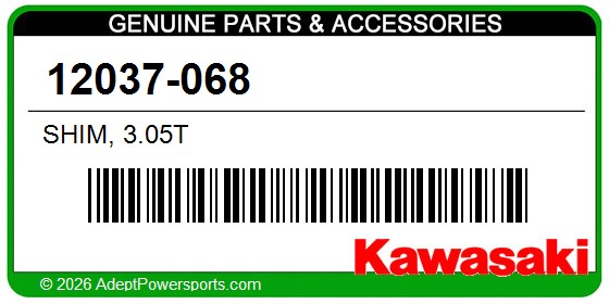 Kawasaki 12037-068 Shim, 3.05T