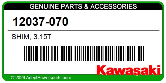 Kawasaki 12037-070 Shim, 3.15T
