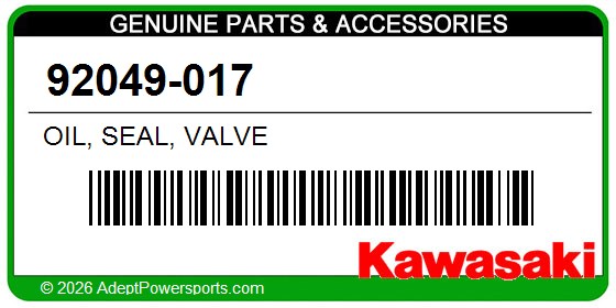 Kawasaki 92049-017 Oil, Seal, Valve