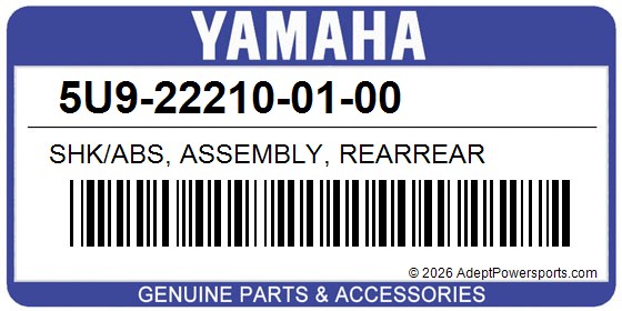 Yamaha 5U9-22210-01-00 Shk/Abs, Assembly, Rearrear