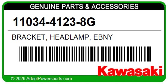 Kawasaki 11034-4123-8G Bracket, Headlamp, Ebny