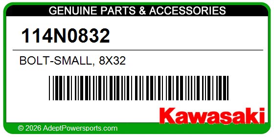 Kawasaki 114N0832 Bolt-Small, 8X32