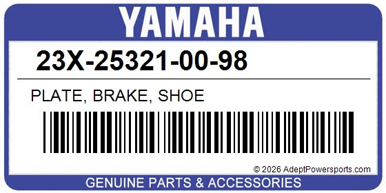 Yamaha 23X-25321-00-98 Plate, Brake, Shoe