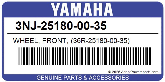 Yamaha 3NJ-25180-00-35 Wheel, Front, (36R-25180-00-35)