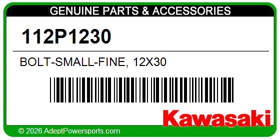 Kawasaki 112P1230 Bolt-Small-Fine, 12X30