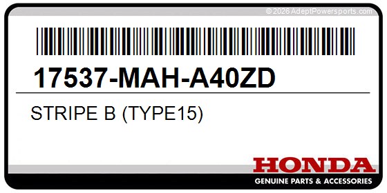 Honda 17537-MAH-A40ZD Stripe B (Type15)