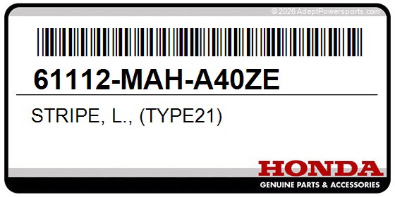 Honda 61112-MAH-A40ZE Stripe, L., (Type21)