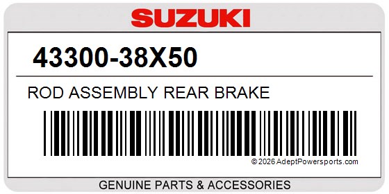 Suzuki 43300-38X50 Rod Assembly Rear Brake