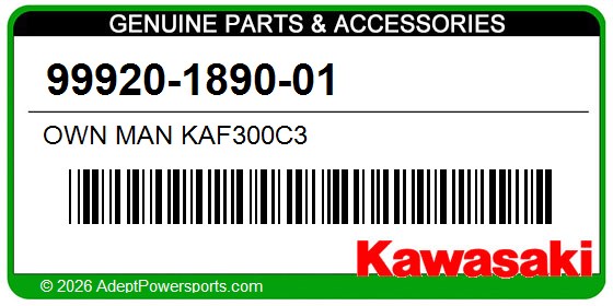Kawasaki 99920-1890-01 Own Man Kaf300c3