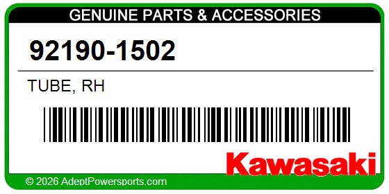 Kawasaki 92190-1502 Tube, Rh