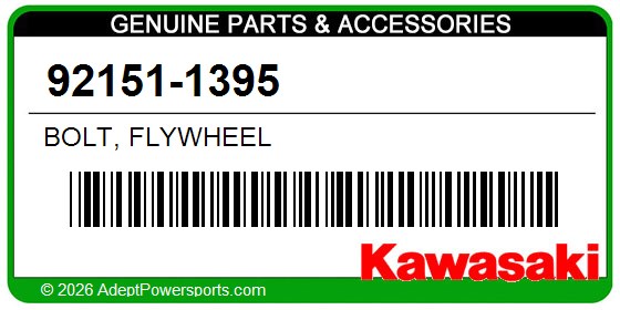 Kawasaki 92151-1395 Bolt, Flywheel