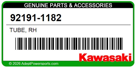 Kawasaki 92191-1182 Tube, Rh