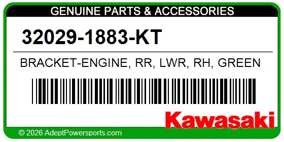 Kawasaki 32029-1883-KT Bracket-Engine, Rr, Lwr, Rh, Green