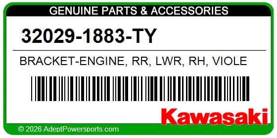 Kawasaki 32029-1883-TY Bracket-Engine, Rr, Lwr, Rh, Viole