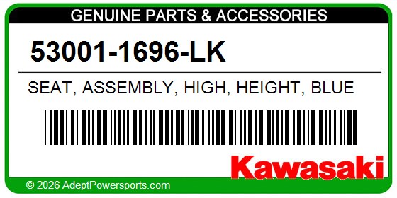 Kawasaki 53001-1696-LK Seat, Assembly, High, Height, Blue