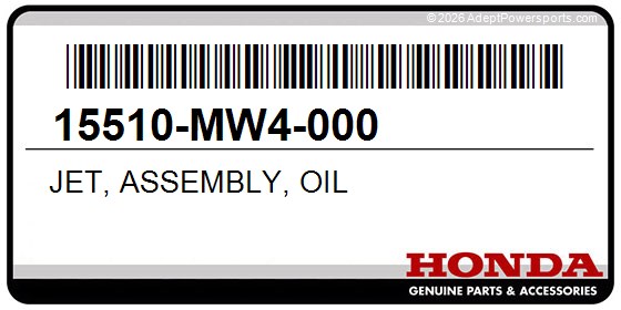 Honda 15510-MW4-000 Jet, Assembly, Oil