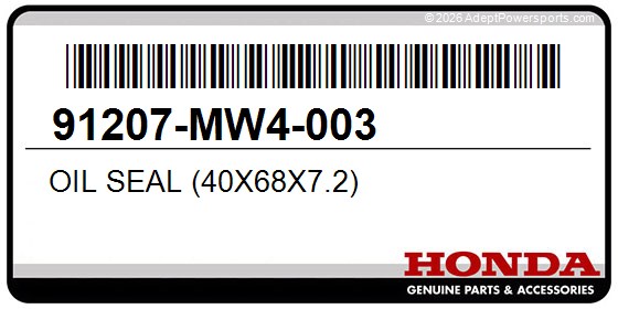 Honda 91207-MW4-003 Oil Seal (40X68x7.2)