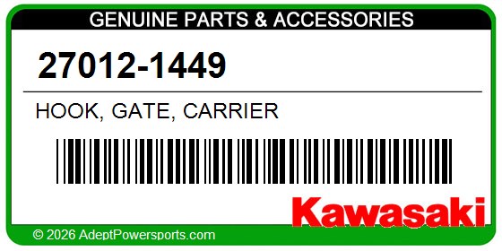 Kawasaki 27012-1449 Hook, Gate, Carrier