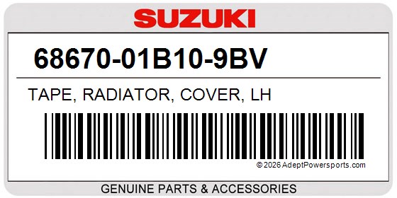 Suzuki 68670-01B10-9BV Tape, Radiator, Cover, Lh
