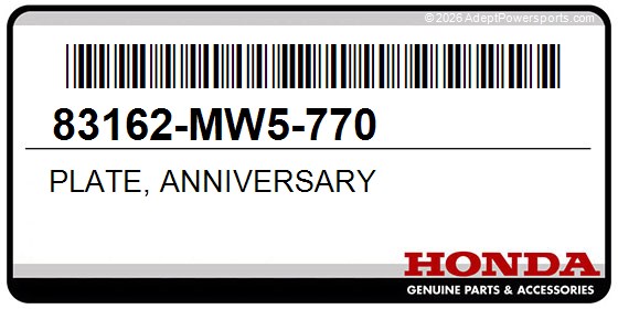 Honda 83162-MW5-770 Plate, Anniversary