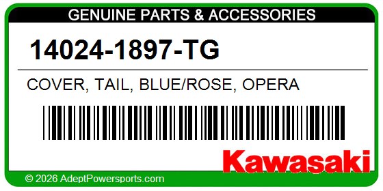 Kawasaki 14024-1897-TG Cover, Tail, Blue/Rose, Opera