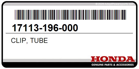 Honda 17113-196-000 Clip, Tube