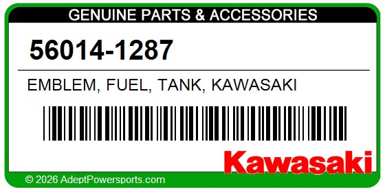 Kawasaki 56014-1287 Emblem, Fuel, Tank, Kawasaki