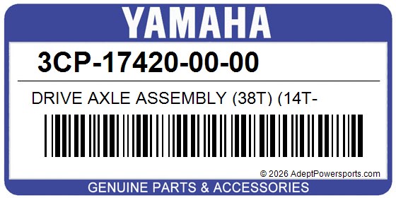 Yamaha 3CP-17420-00-00 Drive Axle Assembly (38T) (14T-
