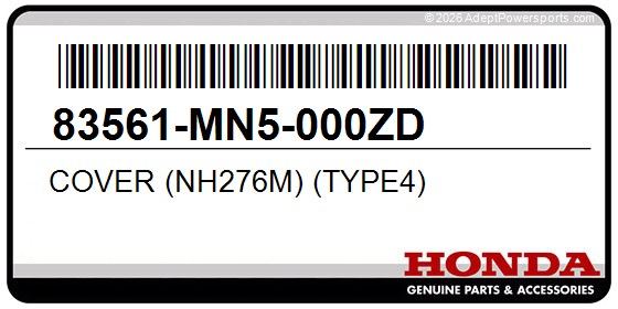 Honda 83561-MN5-000ZD Cover (Nh276m) (Type4)