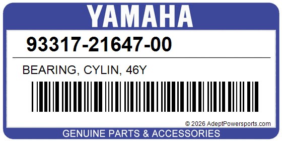 Yamaha 93317-21647-00 Bearing, Cylin, 46Y