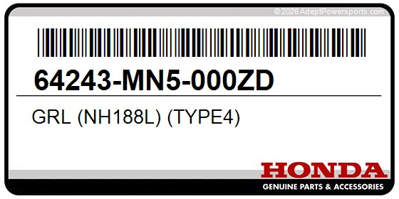 Honda 64243-MN5-000ZD Grl (Nh188l) (Type4)