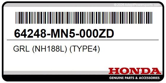 Honda 64248-MN5-000ZD Grl (Nh188l) (Type4)