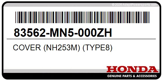 Honda 83562-MN5-000ZH Cover (Nh253m) (Type8)