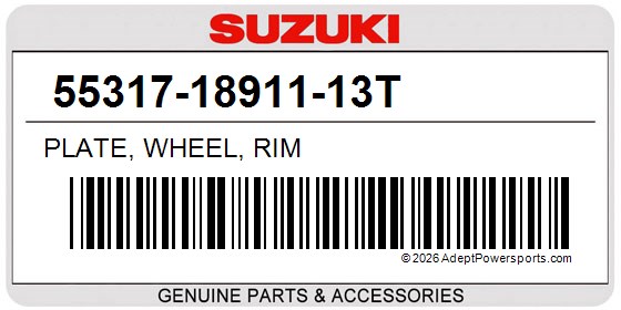Suzuki 55317-18911-13T Plate, Wheel, Rim