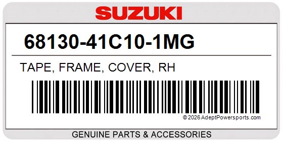 Suzuki 68130-41C10-1MG Tape, Frame, Cover, Rh