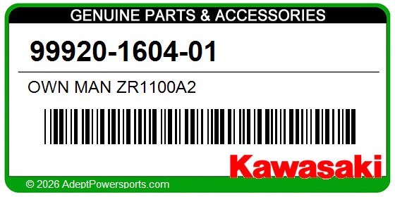 Kawasaki 99920-1604-01 Own Man Zr1100a2