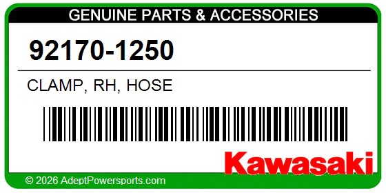 Kawasaki 92170-1250 Clamp, Rh, Hose
