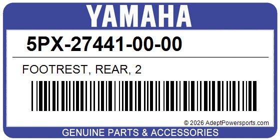 Yamaha 5PX-27441-00-00 Footrest, Rear, 2