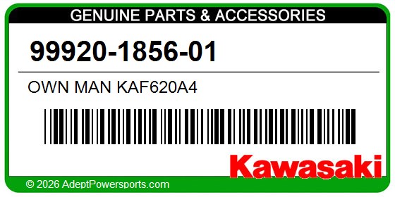 Kawasaki 99920-1856-01 Own Man Kaf620a4