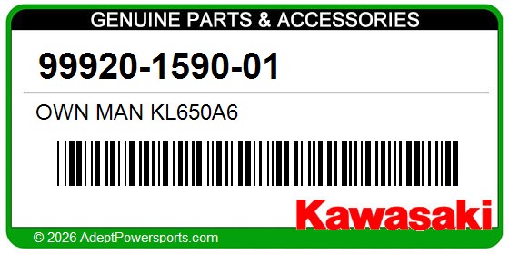 Kawasaki 99920-1590-01 Own Man Kl650a6