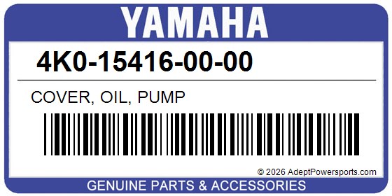 Yamaha 4K0-15416-00-00 Cover, Oil, Pump