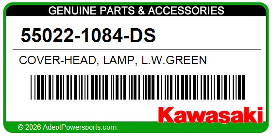 Kawasaki 55022-1084-DS Cover-Head, Lamp, L.W.Green