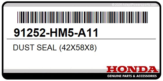 Honda 91252-HM5-A11 Dust Seal (42X58x8)