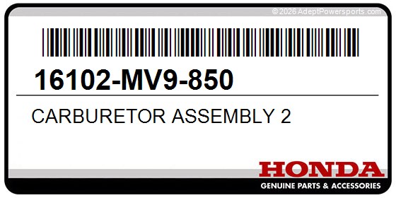 Honda 16102-MV9-850 Carburetor Assembly 2