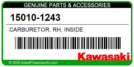 Kawasaki 15010-1243 Carburetor, Rh, Inside
