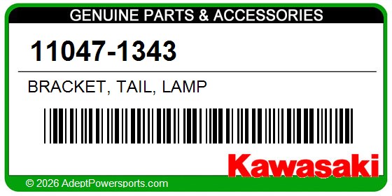 Kawasaki 11047-1343 Bracket, Tail, Lamp