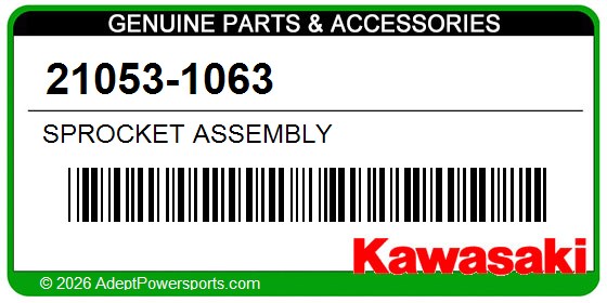 Kawasaki 21053-1063 Sprocket Assembly
