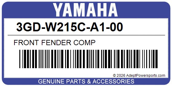 Yamaha 3GD-W215C-A1-00 Front Fender Comp