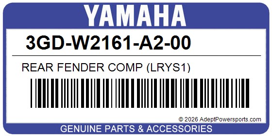 Yamaha 3GD-W2161-A2-00 Rear Fender Comp (Lrys1)