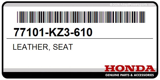 Honda 77101-KZ3-610 Leather, Seat